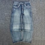 Blue Contrast-Stitch Jeans — 284 - view 1