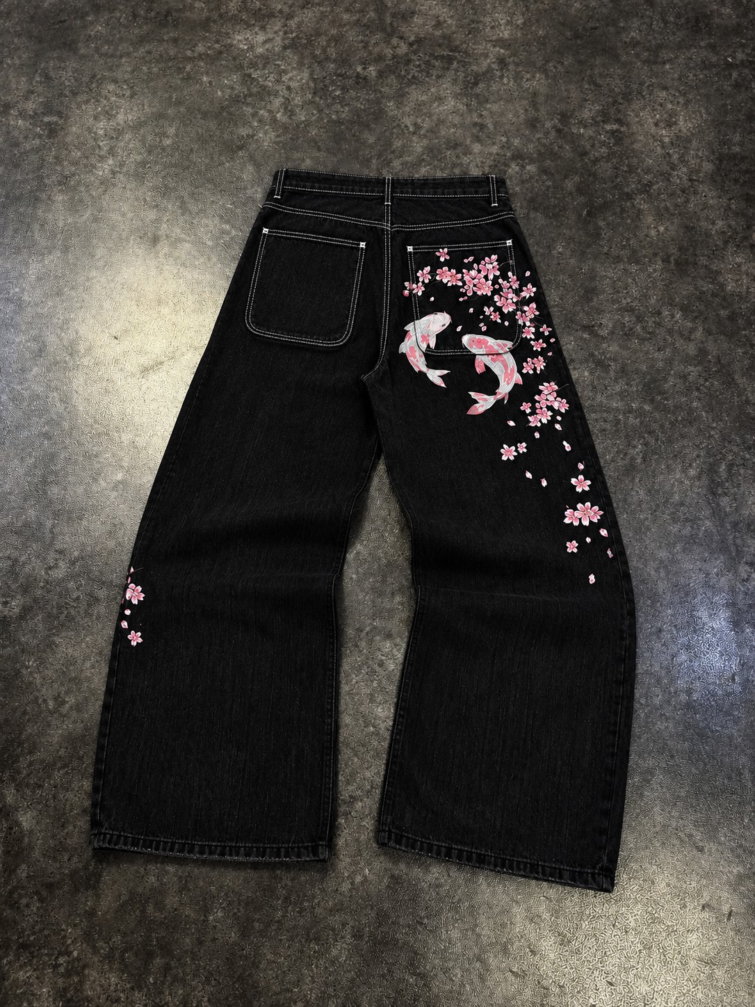 Black Pink-Butterfly Jeans — 378 - view 2