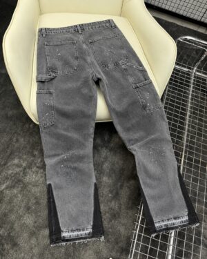 Grey and Black Patchwork Jeans — 0031 - view 2