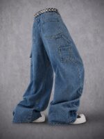 Washed Panelled Jeans — 0030 - view 3
