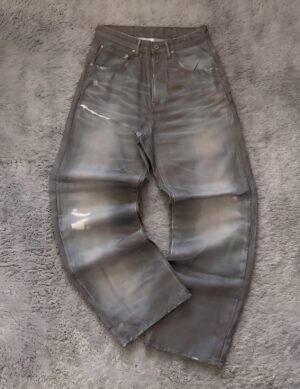 Grey Washed Panelled Jeans — 0025 - view 1