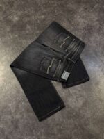 Black Washed Denim Jeans — 0042黑 - view 6