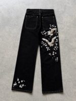 Black Butterfly-Detail Jeans — 370 - view 3