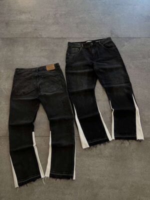 Panelled Denim Jeans — 320 - view 2