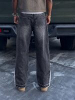 Grey Raw-Hem Panelled Jeans — 0058 - view 10
