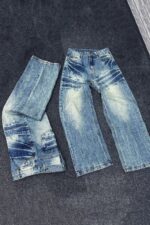 Blue Washed Wide-Leg Jeans — 0037 - view 2