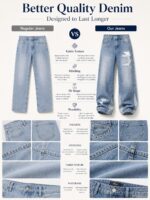 Blue Distressed Wide-Leg Jeans — 0008 - view 17