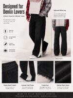Panelled Denim Jeans — 320 - view 15