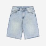 Light Blue Washed Denim Shorts — 332 - view 18