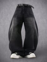 Black Washed Wide-Leg Jeans — 274 - view 16