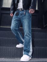 Blue Embellished Jeans — 99402 - view 4