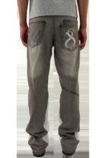 Grey Side-Panel Wide-Leg Jeans — 0015 - view 23