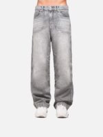 Grey Washed Wide-Leg Jeans — 0112 - view 13