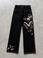 Black Butterfly-Detail Jeans — 370 - view 2