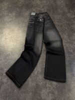 Black Washed Denim Jeans — 0042黑 - view 3