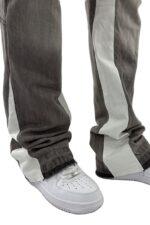 Grey Side-Panel Wide-Leg Jeans — 0015 - view 21