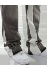 Grey Side-Panel Wide-Leg Jeans — 0015 - view 9