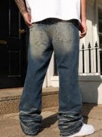 Blue Washed Wide-Leg Jeans — 0007 - view 5