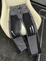 Grey and Black Patchwork Jeans — 0031 - view 11