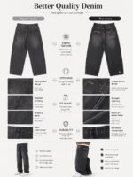 Black Star-Pocket Jeans — 7049黑 - view 26