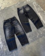 Blue and Black Patchwork Jeans — 268 - view 7