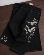 Black Butterfly-Detail Jeans — 370 - view 10
