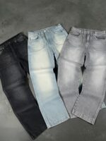 Grey Washed Wide-Leg Jeans — 0112 - view 36