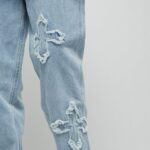 Light Blue Butterfly-Detail Jeans — 260 - view 6