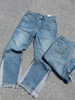 Blue Embellished Jeans — 99402 - view 6