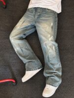 Grey Distressed Wide-Leg Jeans — 0035 - view 11