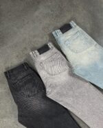 Grey Washed Wide-Leg Jeans — 0112 - view 30