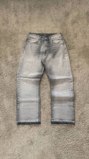 Grey Panelled Wide-Leg Jeans — 0024 - view 2
