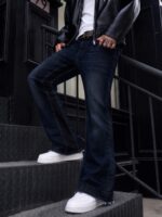 Dark Blue Panelled Jeans — 0060 - view 2