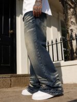 Blue Washed Wide-Leg Jeans — 0007 - view 7