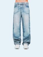 Grey Washed Wide-Leg Jeans — 0112 - view 15