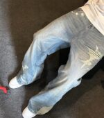 Blue Distressed Wide-Leg Jeans — 0008 - view 2
