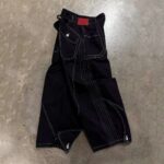 Black Contrast-Stitch Wide-Leg Jeans — 316 - view 3