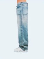 Grey Washed Wide-Leg Jeans — 0112 - view 17