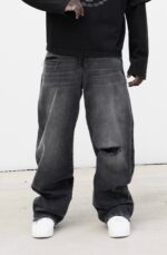 Panelled Wide-Leg Jeans — 5110 - view 12