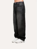 Grey Washed Wide-Leg Jeans — 0112 - view 5
