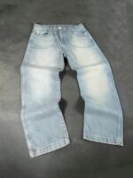 Grey Washed Wide-Leg Jeans — 0112 - view 14