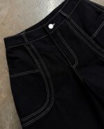 Black Contrast-Stitch Wide-Leg Jeans — 316 - view 11