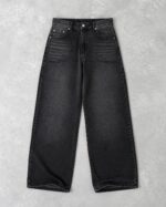 Grey Washed Wide-Leg Jeans — 0112 - view 28