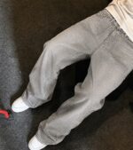 Grey Washed Wide-Leg Jeans — 0112 - view 27