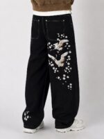 Black Butterfly-Detail Jeans — 370 - view 4