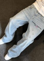 Light Blue Graphic Jeans — GLS01 - view 15