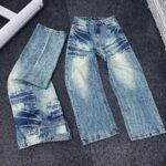 Blue Washed Wide-Leg Jeans — 0037 - view 3