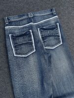 Blue Contrast-Stitch Jeans — 284 - view 19