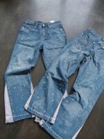 Blue Embellished Jeans — 99402 - view 20