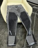 Grey and Black Patchwork Jeans — 0031 - view 4